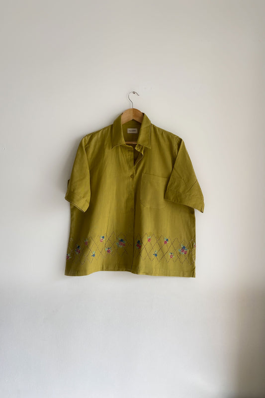 Florentina Yellow Cotton Shirt (Unisex)