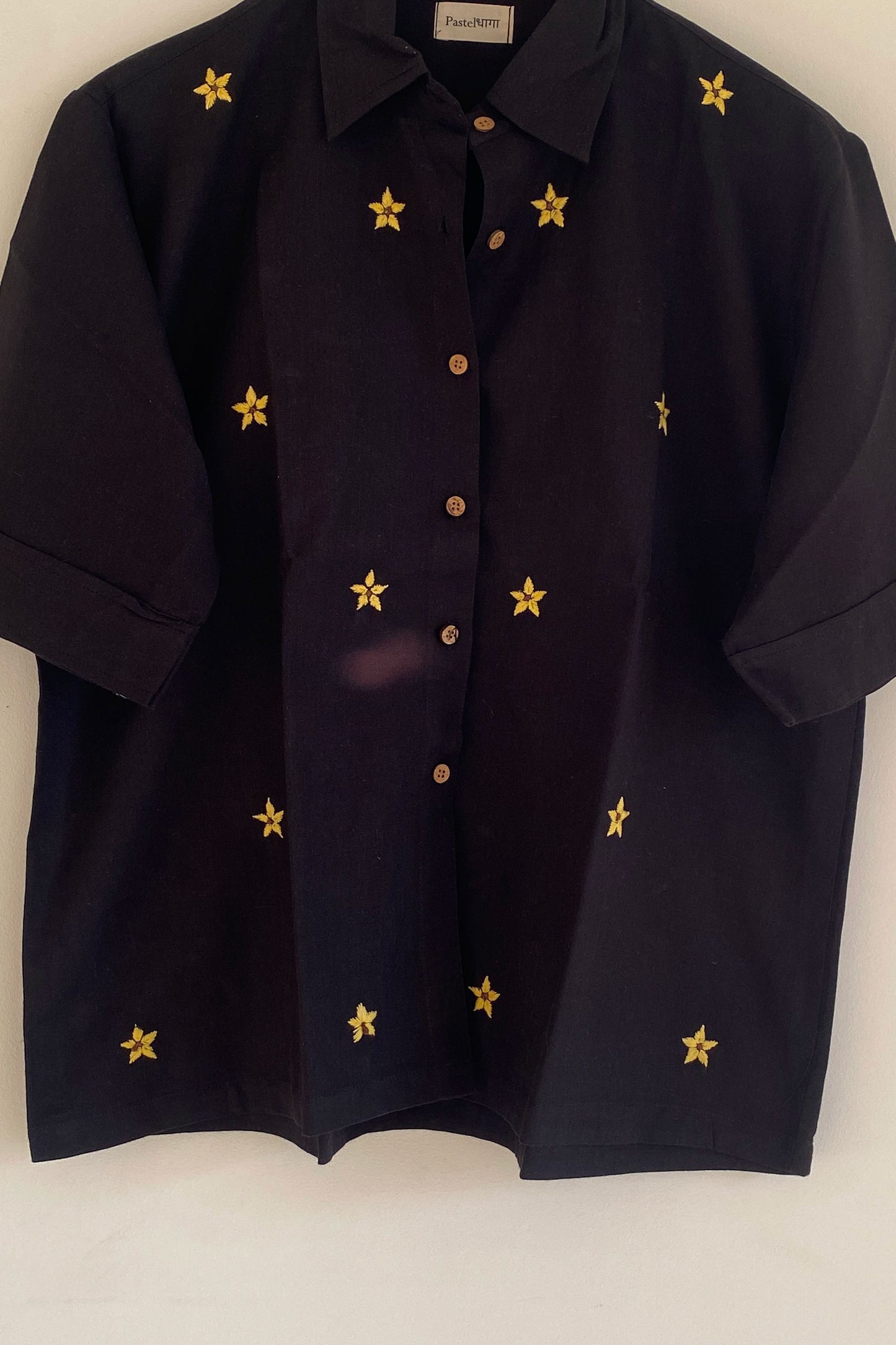 Black Sunflower Embroidery Shirt (Unisex)