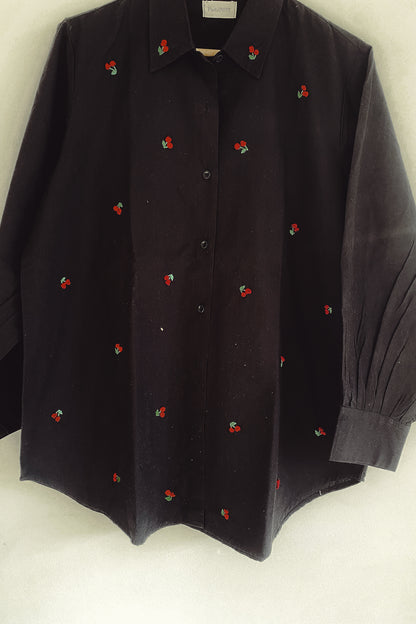 Black Roses Embroidery Shirt (Unisex)